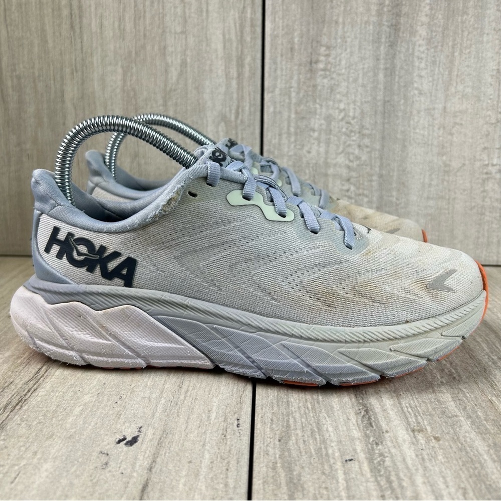 Hoka One One Arahi 6 Grey Running Sneaker Comfort Shoe Women’s Size 6.5 B